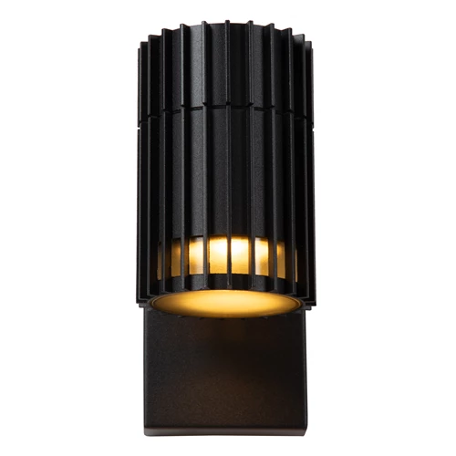 Lucide TIMBALA - Wandspot / Wandlamp Binnen/Buiten - 1xGU10 - IP44 - Zwart | Essential - detail 1